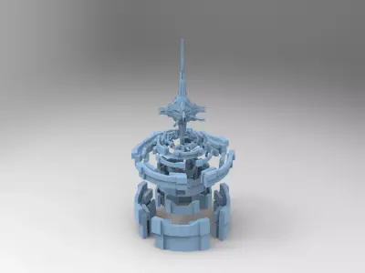 Sci fi sphere maze portal  Low-poly 3D model