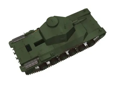 Type2 Artillery tank Ho i 3D model