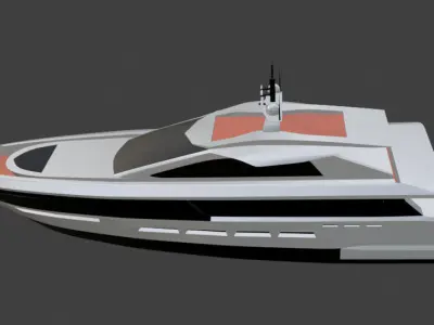 Print ready yacht 3D print model