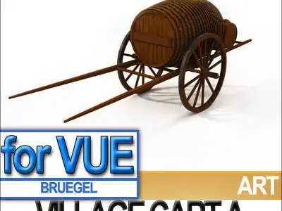 Bruegel Village Cart A 3D model