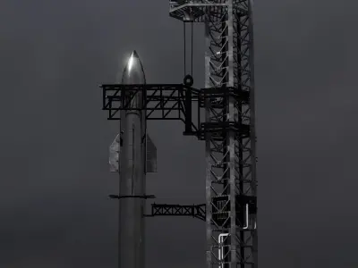 Rocket inspired in starship Free low-poly 3D model