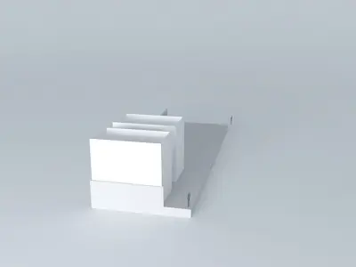 Architectural detail shelf with two cubes Free 3D model