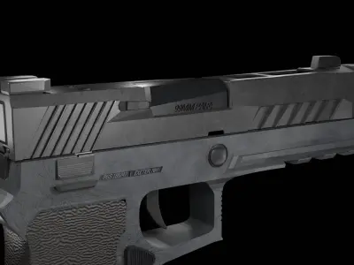 Sig Sauer p320 Low-poly 3D model