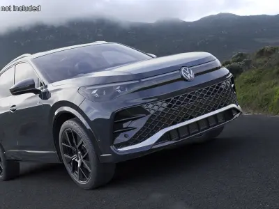 2024 Volkswagen Tiguan Gray Rigged for Maya 3D model