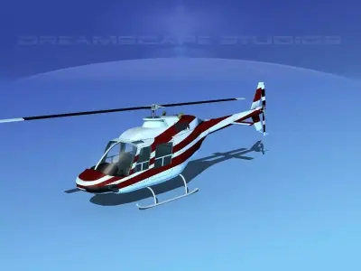 Bell 206 JetRanger V02 3D model