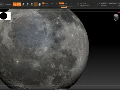 A large rock formation in the middle of nowhere Moon Low-poly 3D model