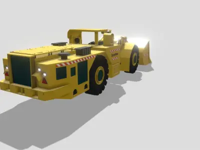 Schopf SFL 100 Loader - animated 3D Model Low-poly 3D model
