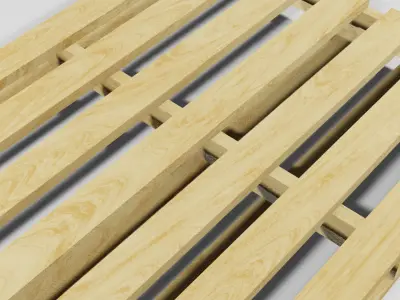 Wooden American Pallet Low-poly 3D model