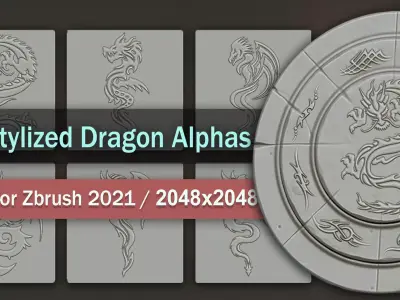 Stylized Dragon Alphas Texture