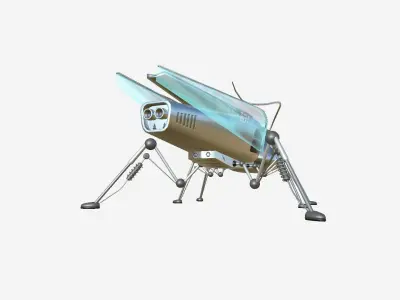 Insect Robot F05 Aluminum - SciFi Character Design Low-poly 3D model
