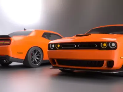 American Muscle Car - game-ready - 4 LODs - Unity UE Optimized Low-poly 3D model