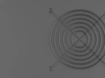 120MM Fan Grill 3D model