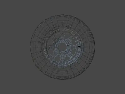 Old Tire with Rim Free low-poly 3D model