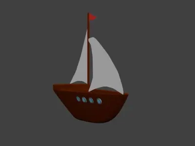 Sailing ship Free low-poly 3D model