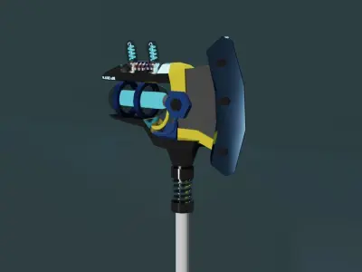 V-Axe Sci-Fi weapon ver gamma ready Free 3D model