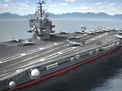 USS Enterprise CVN-65 Carrier HD 3D model