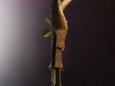 Knife in Wood 3D model