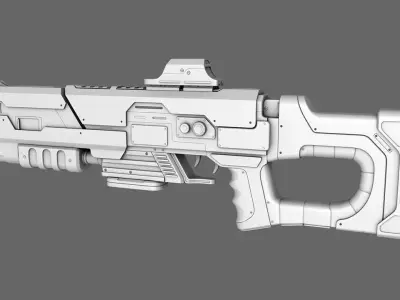 Sci-Fi Rifle Gun 3D model
