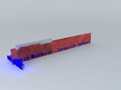 Growth sign with lights Free 3D model