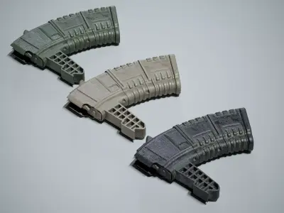 PBR pufgun SKS Magazine Low-poly 3D model