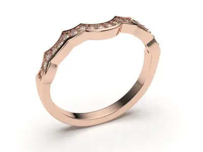  solitaire with ring sizes  8 part S45 3D print model