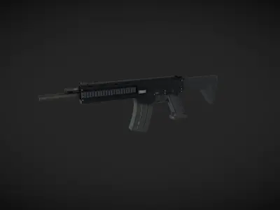 Rifle Low-poly 3D model order