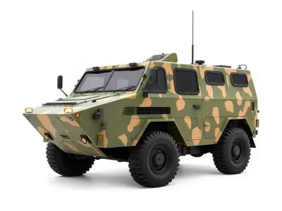 Camo Armored Vehicle model pack Low-poly 3D model by vfxcgartist