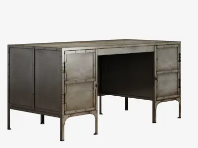 Restoration hardware industrial tool chest desk 3D model