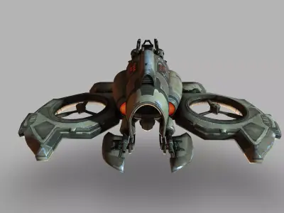 Science fiction aircraft unknown future fighter aircraft 3D model