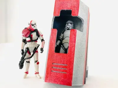 Sci Fi CRYO POD DIORAMA DISPLAY 3D print model