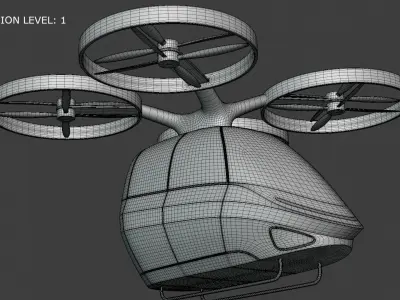 Passenger drone concept 9 3D model