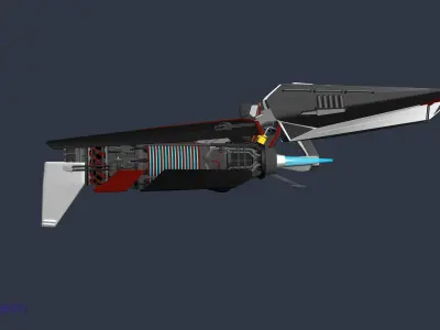 SCI FI  land speeder Free 3D model