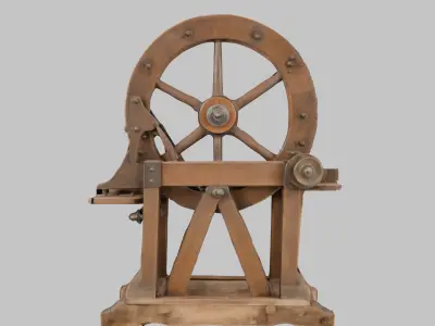 Antique Industrial Wheel 3D Model Low-poly 3D model