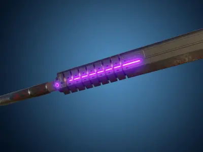 Energy Baton-Sword Low-Poly PBR Textures Low-poly 3D model