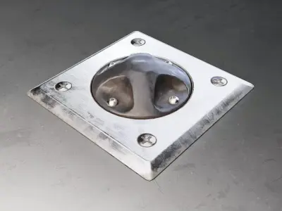 Metal Floor Dome Plate Low-poly 3D model