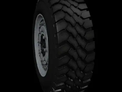 Truck tyre Free low-poly 3D model