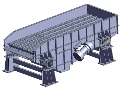 Vibrating conveyor sand removal machine 3D model