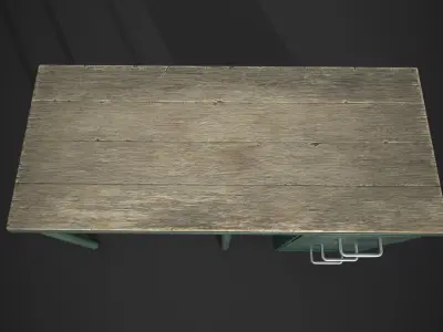 Industrial Furniture Low-poly 3D model