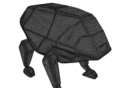 SciFi Quadruped Robot Walker 3D model