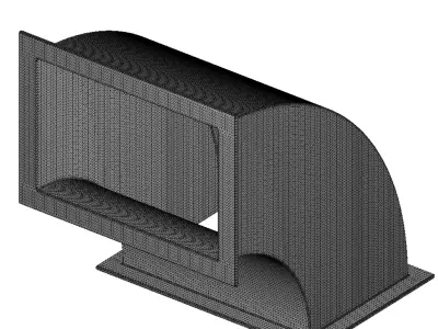Plastic Rectangular Elbow Duct Toy 3D model