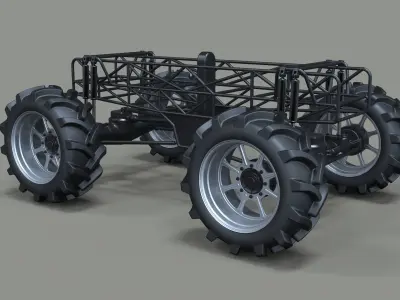 Chassis for Mud truck 2 3D model