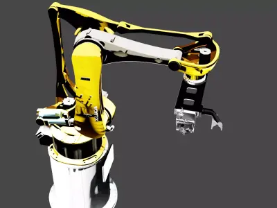 Rigged KUKA arm-robot  Free low-poly 3D model