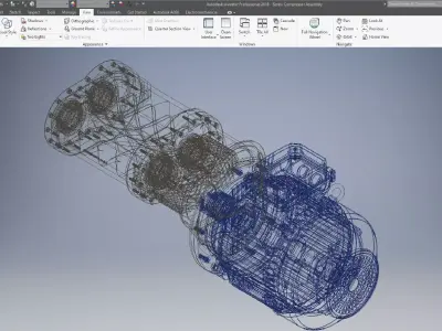 Screw Compressor Assembly 3d model 3D model