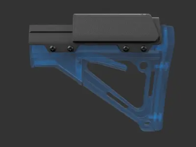 Larue Tactical RISR Stock Riser Low Poly 3D Model Low-poly 3D model