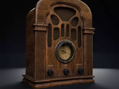 Old asset radio 3D model