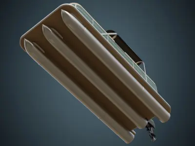 Pontoon Boat 1 Basic 3D model