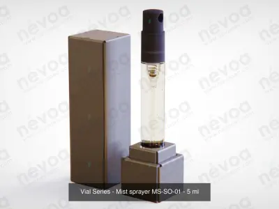 Vial Series - Mist sprayer - Cream pump - 5 ml 3D Model Pack