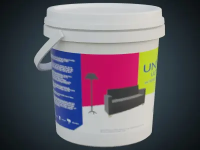 Paint Bucket 1A Low-poly 3D model