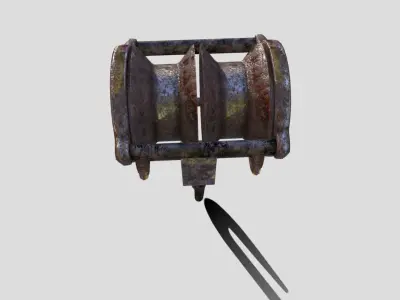 Rusty Beam Hook Prop Low-poly 3D model
