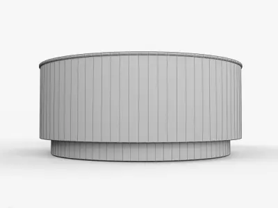 Metal Drum Coffee Table by West Elm 3D model